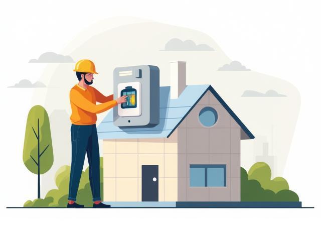 Smart meter installation illustration